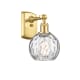 A thumbnail of the Innovations Lighting 516-1W-11-6 Athens Sconce Satin Gold / Clear Water Glass