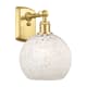 A thumbnail of the Innovations Lighting 516-1W-11-8 White Mouchette Sconce Satin Gold / White Mouchette