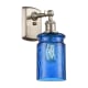 A thumbnail of the Innovations Lighting 516-1W Candor Brushed Satin Nickel / Princess Blue Waterglass