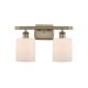 A thumbnail of the Innovations Lighting 516-2W-9-16 Cobbleskill Vanity Matte White / Antique Brass