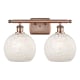 A thumbnail of the Innovations Lighting 516-2W-11-18 White Mouchette Vanity Antique Copper / White Mouchette