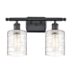 A thumbnail of the Innovations Lighting 516-2W-9-16 Cobbleskill Vanity Matte Black / Deco Swirl