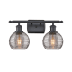 A thumbnail of the Innovations Lighting 516-2W-10-16 Athens Deco Swirl Vanity Matte Black / Light Smoke Deco Swirl