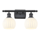 A thumbnail of the Innovations Lighting 516-2W-9-16 White Venetian Vanity Matte Black / White Venetian