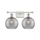 A thumbnail of the Innovations Lighting 516-2W-11-18 Athens Deco Swirl Vanity White Polished Chrome / Light Smoke Deco Swirl