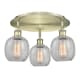 A thumbnail of the Innovations Lighting 516-3C-10-18 Belfast Flush Antique Brass / Clear Crackle
