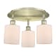 A thumbnail of the Innovations Lighting 516-3C-10-18 Cobbleskill Flush Antique Brass / Matte White