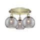 A thumbnail of the Innovations Lighting 516-3C 11 20 Athens Deco Swirl Semi-Flush Antique Brass / Light Smoke Deco Swirl