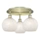 A thumbnail of the Innovations Lighting 516-3C-11-20-White Mouchette-Ceiling Fixture Antique Brass / White Mouchette