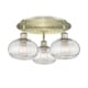 A thumbnail of the Innovations Lighting 516-3C-8-18 Ithaca Flush Antique Brass / Clear Ithaca