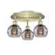 A thumbnail of the Innovations Lighting 516-3C-9-18 Rochester Flush Antique Brass / Light Smoke