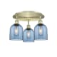 A thumbnail of the Innovations Lighting 516-3C-11-18 Bella Flush Antique Brass / Princess Blue