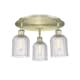 A thumbnail of the Innovations Lighting 516-3C-10-17 Bridal Veil Flush Antique Brass / Clear