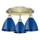 A thumbnail of the Innovations Lighting 516-3C-10-20 Ballston Dome Flush Antique Brass / Blue