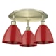 A thumbnail of the Innovations Lighting 516-3C-10-20 Ballston Dome Flush Antique Brass / Red