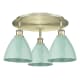 A thumbnail of the Innovations Lighting 516-3C-10-20 Ballston Dome Flush Antique Brass / Seafoam