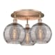 A thumbnail of the Innovations Lighting 516-3C 13 22 Athens Deco Swirl Semi-Flush Antique Copper