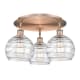 A thumbnail of the Innovations Lighting 516-3C-11-20 Athens Deco Swirl Flush Antique Copper / Clear Deco Swirl