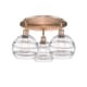 A thumbnail of the Innovations Lighting 516-3C-11-20 Rochester Flush Antique Copper / Clear