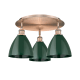 A thumbnail of the Innovations Lighting 516-3C-10-20 Ballston Dome Flush Antique Copper / Green