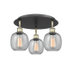 A thumbnail of the Innovations Lighting 516-3C-10-18 Belfast Flush Black Antique Brass / Seedy