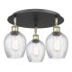 A thumbnail of the Innovations Lighting 516-3C-10-17 Salina Flush Black Antique Brass / Clear Spiral Fluted