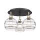 A thumbnail of the Innovations Lighting 516-3C-11-20 Rochester Flush Black Antique Brass / Clear