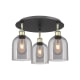 A thumbnail of the Innovations Lighting 516-3C-11-18 Bella Flush Black Antique Brass / Light Smoke