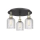 A thumbnail of the Innovations Lighting 516-3C-10-17 Bridal Veil Flush Black Antique Brass / Clear