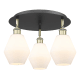 A thumbnail of the Innovations Lighting 516-3C-10-18 Cindyrella Flush Black Antique Brass / Cased Matte White