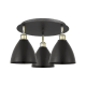 A thumbnail of the Innovations Lighting 516-3C-10-20 Ballston Dome Flush Black Antique Brass / Matte Black