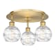 A thumbnail of the Innovations Lighting 516-3C-9-18 Athens Deco Swirl Flush Brushed Brass / Clear Deco Swirl