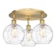 A thumbnail of the Innovations Lighting 516-3C-11-20 Athens Water Glass Flush Brushed Brass / Clear Water Glass