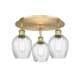 A thumbnail of the Innovations Lighting 516-3C-10-17 Salina Flush Brushed Brass / Clear Spiral Fluted