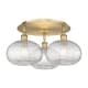 A thumbnail of the Innovations Lighting 516-3C-11-22 Ithaca Flush Brushed Brass / Clear Ithaca