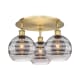 A thumbnail of the Innovations Lighting 516-3C-11-20 Rochester Flush Brushed Brass / Light Smoke