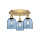 A thumbnail of the Innovations Lighting 516-3C-11-18 Bella Flush Brushed Brass / Princess Blue