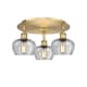 A thumbnail of the Innovations Lighting 516-3C-8-19 Fenton Flush Brushed Brass / Clear