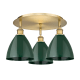 A thumbnail of the Innovations Lighting 516-3C-10-20 Ballston Dome Flush Brushed Brass / Green