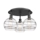 A thumbnail of the Innovations Lighting 516-3C-11-20 Rochester Flush Matte Black / Clear