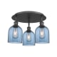 A thumbnail of the Innovations Lighting 516-3C-11-18 Bella Flush Matte Black / Princess Blue