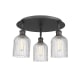 A thumbnail of the Innovations Lighting 516-3C-10-17 Bridal Veil Flush Matte Black / Clear