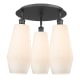 A thumbnail of the Innovations Lighting 516-3C-17-19 Windham Flush Matte Black / White