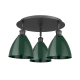 A thumbnail of the Innovations Lighting 516-3C-10-20 Ballston Dome Flush Matte Black / Green