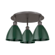 A thumbnail of the Innovations Lighting 516-3C-10-20 Ballston Dome Flush Oil Rubbed Bronze / Green