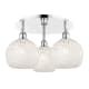 A thumbnail of the Innovations Lighting 516-3C-11-20-White Mouchette-Ceiling Fixture Polished Chrome / White Mouchette