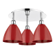 A thumbnail of the Innovations Lighting 516-3C-10-20 Ballston Dome Flush Polished Chrome / Red