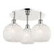 A thumbnail of the Innovations Lighting 516-3C-11-20-White Mouchette-Ceiling Fixture Polished Nickel / White Mouchette