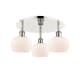 A thumbnail of the Innovations Lighting 516-3C-8-19 Fenton Flush Polished Nickel / Matte White