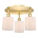 A thumbnail of the Innovations Lighting 516-3C-10-18 Cobbleskill Flush Satin Gold / Matte White